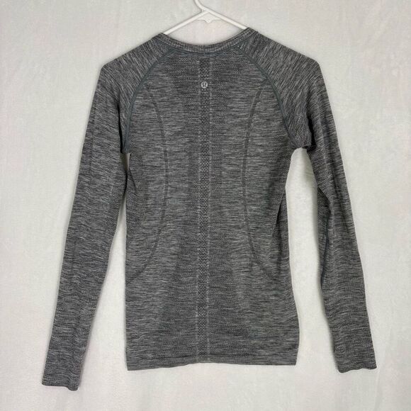 Lululemon Women's Grey Swiftly Tech Long Sleeve Workout Top Size 6 - Picture 5 of 10